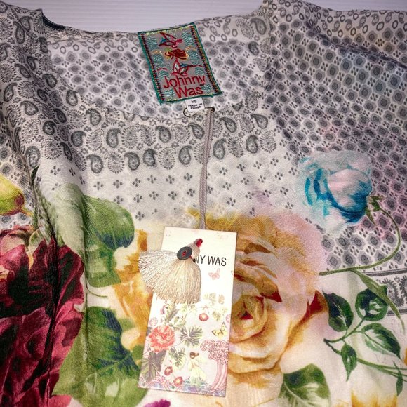 Johnny Was Floral Linden Top Tunic Boho Sz XS NWT C16219A-9 - Picture 10 of 12